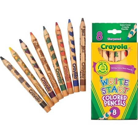 Crayola PENCIL, COLOR, WRITESTART, 8CT, 8PK CYO684108